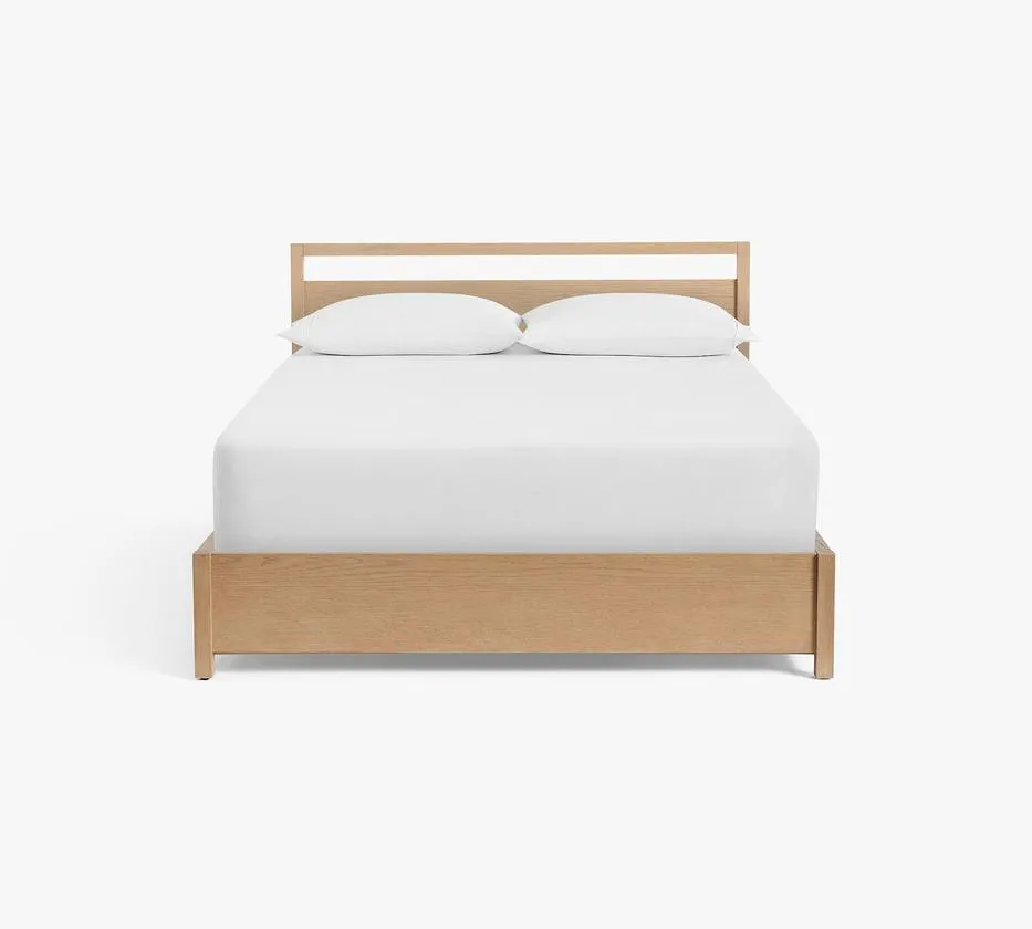 Lit Dieulefit en placage de chêne blanc, vue 4 sur 4