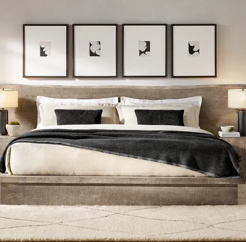 Lit Espelette en chêne king size — lits