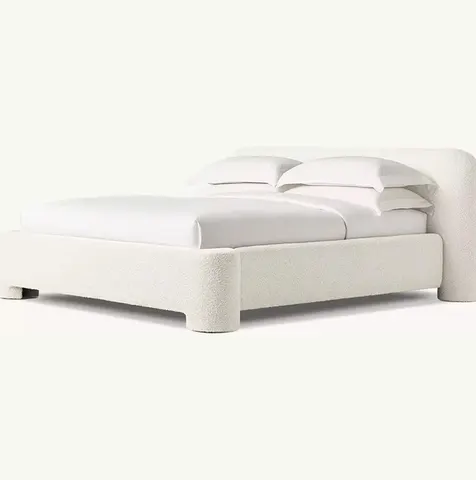 Lit Évian en tissu king size — lits