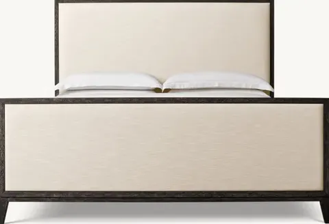 Lit Eymet en chêne blanc queen size — lits