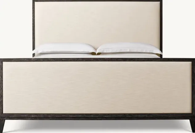 Lit Eymet en chêne blanc queen size, collection lits ELWOOD HOME