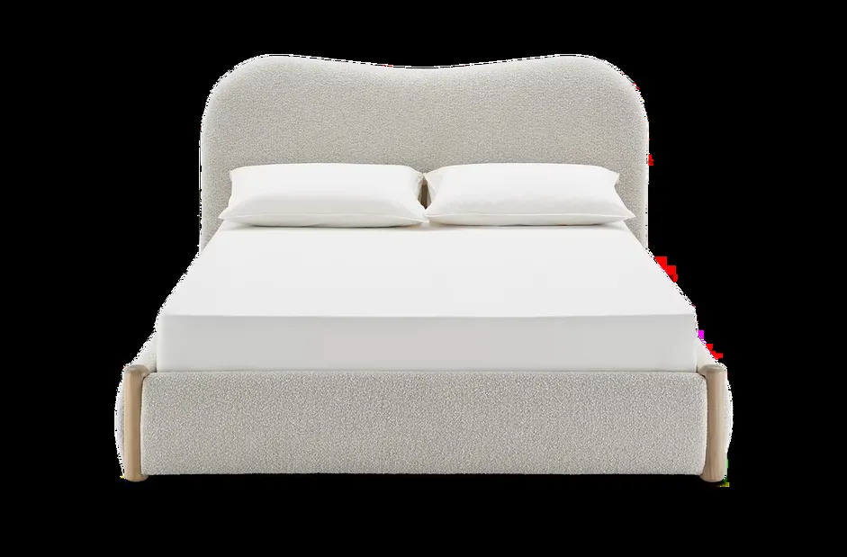 Lit Forcalquier en tissu queen size, vue 4 sur 5