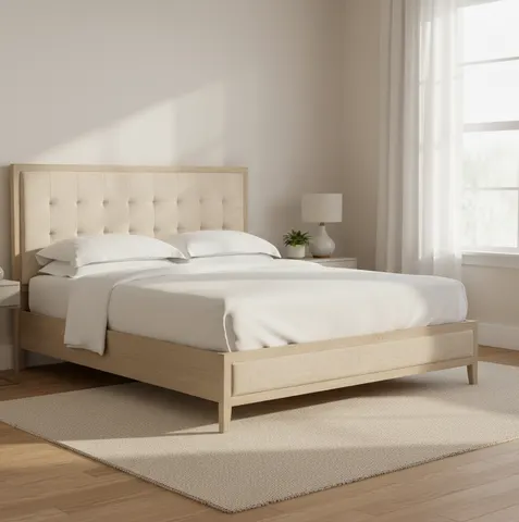 Lit Ganges en tissu king size — lits