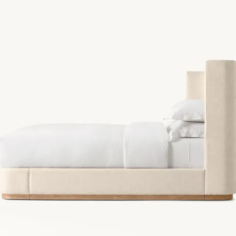 Lit Gerberoy en bois massif king size — lits