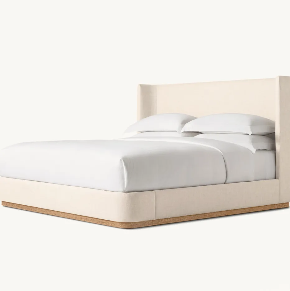 Lit Gerberoy en bois massif king size, vue 3 sur 4