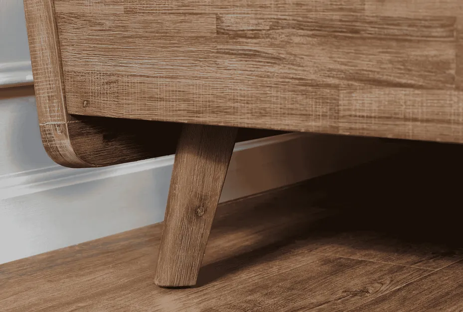 Lit Giverny en bois massif king size, vue 3 sur 6