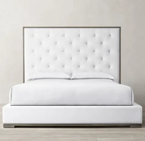 Lit Gordes en bois massif king size — lits
