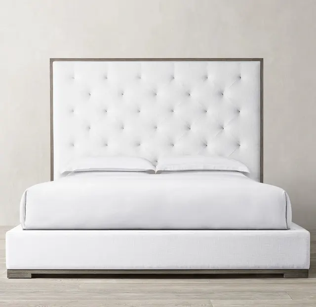 Lit Gordes en bois massif king size — lits