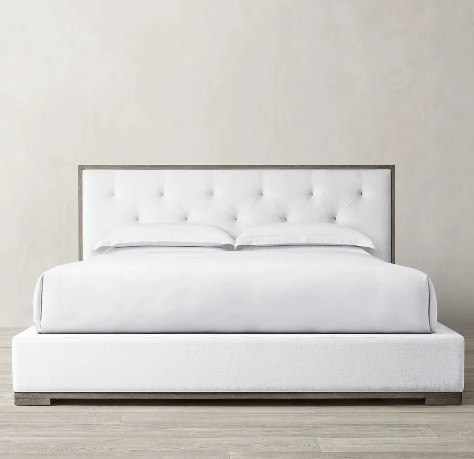 Lit Gordes en bois massif king size, vue 2 sur 4