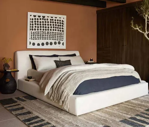 Lit Guéthary en tissu king size — lits