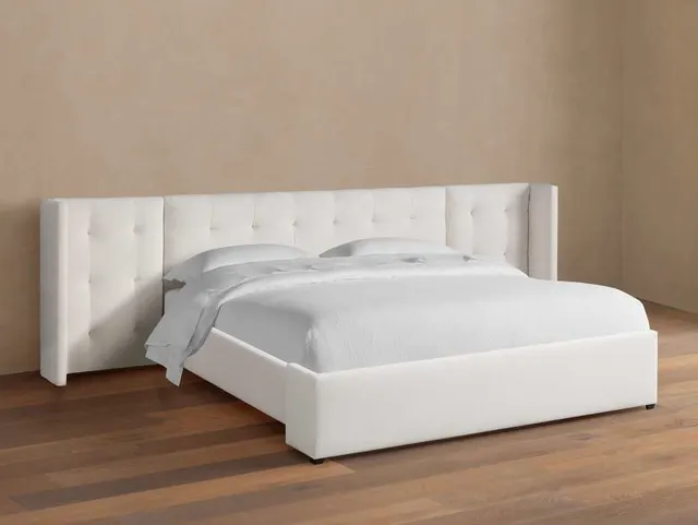 Lit Hendaye en tissu king size — lits