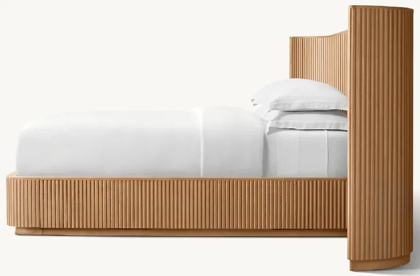Lit Labeaume en chêne king size, vue 3 sur 6