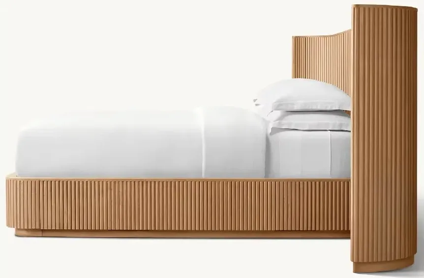Lit Labeaume en chêne king size, vue 5 sur 6