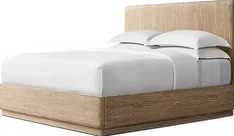 Lit Lacanau en placage de chêne king size — lits