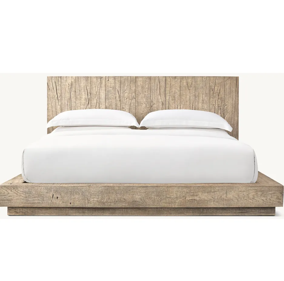 Lit Lalinde en chêne king size, collection lits ELWOOD HOME