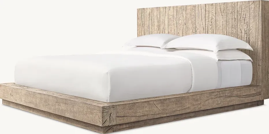 Lit Lalinde en chêne king size, vue 3 sur 4