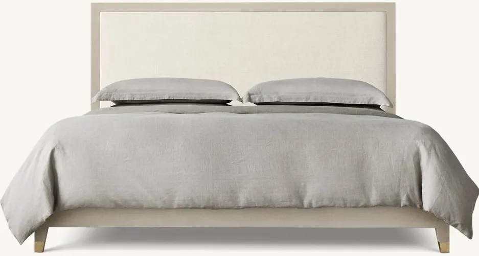 Lit Lorgues en tissu et chêne king size, vue 5 sur 5
