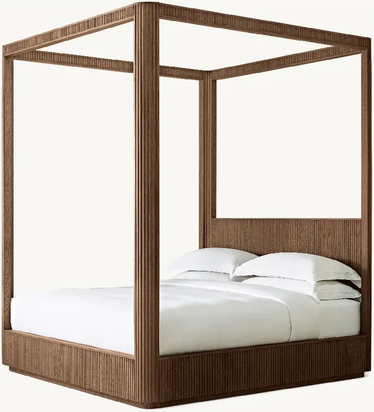 Lit Loubressac en chêne brun king size, vue 2 sur 6