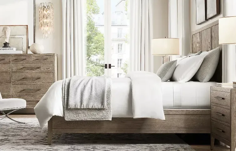 Lit Lourdes en chêne, collection lits ELWOOD HOME