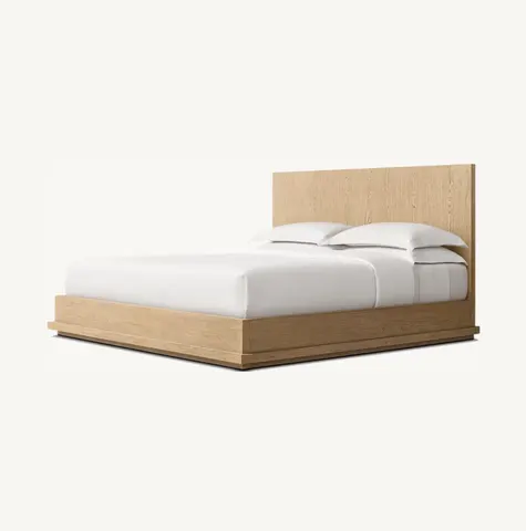 Lit Lourmarin en chêne queen size — lits