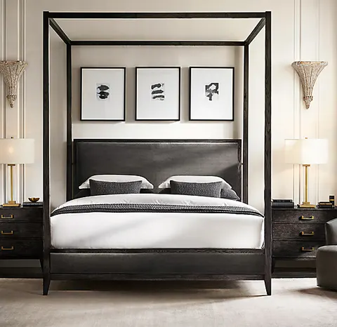 Lit Luchon en chêne king size — lits
