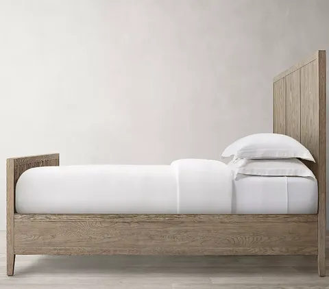 Lit Marvejols en tissu et chêne king size — lits