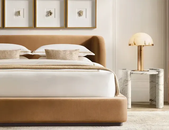 Lit Massat en tissu king size — lits