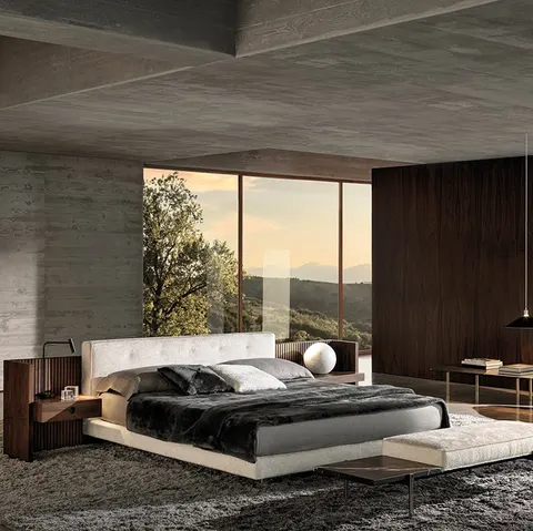 Lit Mimizan en bois massif king size — lits