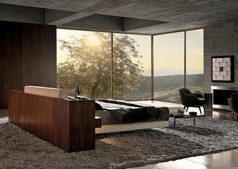 Lit Mimizan en bois massif king size, vue 2 sur 5