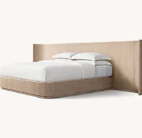 Lit Mirepoix en tissu king size — lits