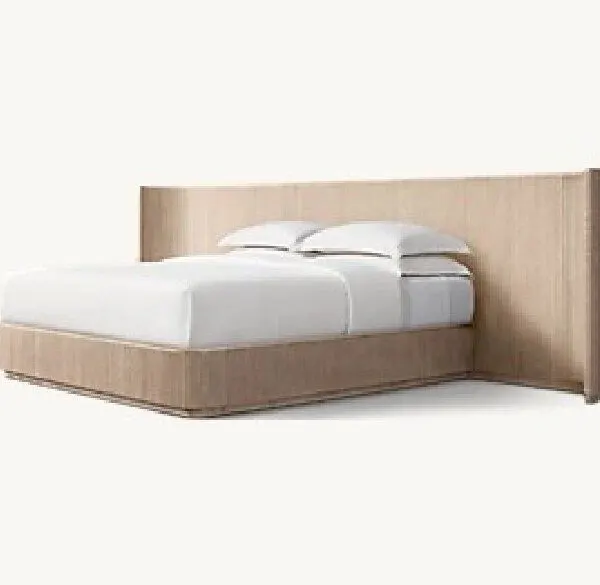 Lit Mirepoix en tissu king size — lits