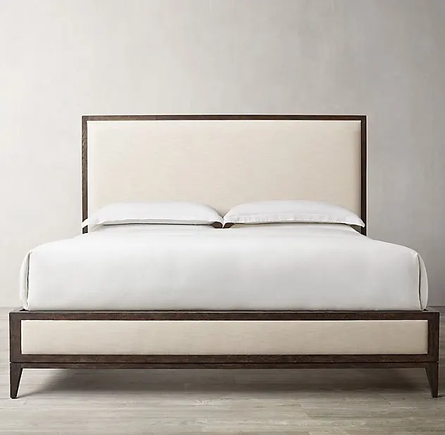 Lit Moret en bois massif queen size — lits