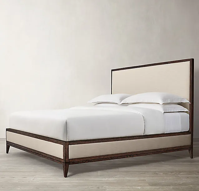 Lit Moret en bois massif queen size, vue 2 sur 4