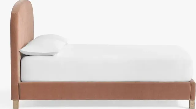 Lit Moustiers en tissu et bois massif king size — lits