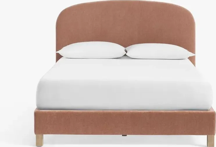 Lit Moustiers en tissu et bois massif king size, vue 3 sur 4