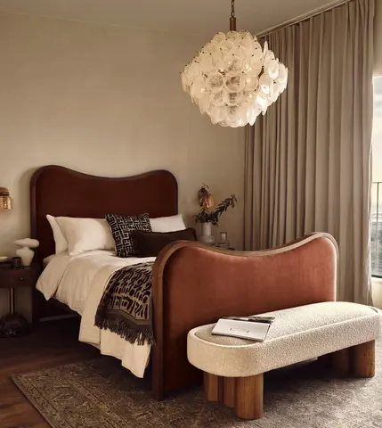 Lit Nantua en velours king size — lits