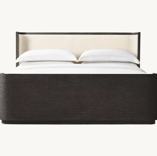 Lit Navarrenx en bois massif king size — lits