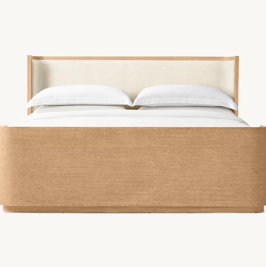 Lit Navarrenx en bois massif king size, vue 2 sur 4