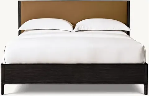 Lit Navarrenx en bois massif queen size — lits