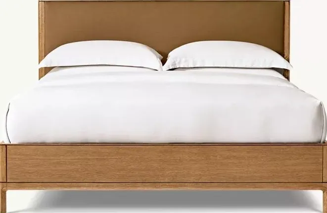 Lit Navarrenx en bois massif queen size, vue 2 sur 6