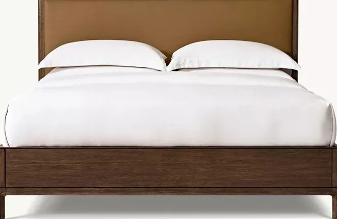 Lit Navarrenx en bois massif queen size, vue 3 sur 6