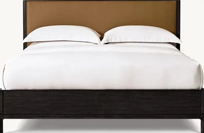 Lit Navarrenx en bois massif queen size, vue 4 sur 6