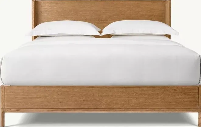 Lit Navarrenx en bois massif queen size, vue 5 sur 6