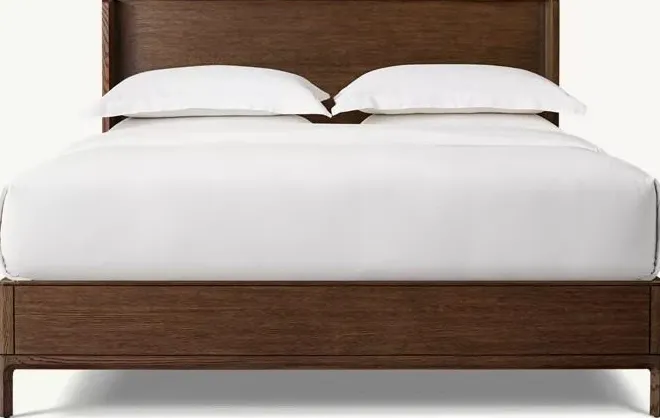 Lit Navarrenx en bois massif queen size, vue 6 sur 6