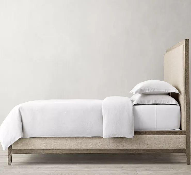Lit Olonzac en tissu et chêne, vue 5 sur 5