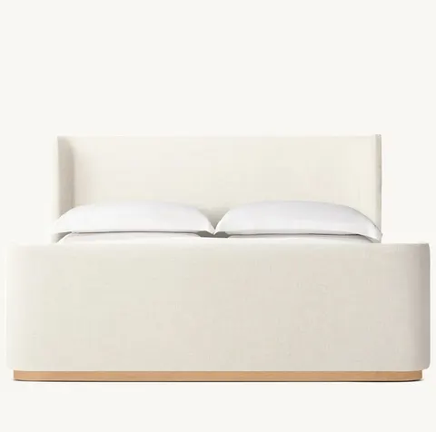 Lit Oloron en tissu queen size — lits
