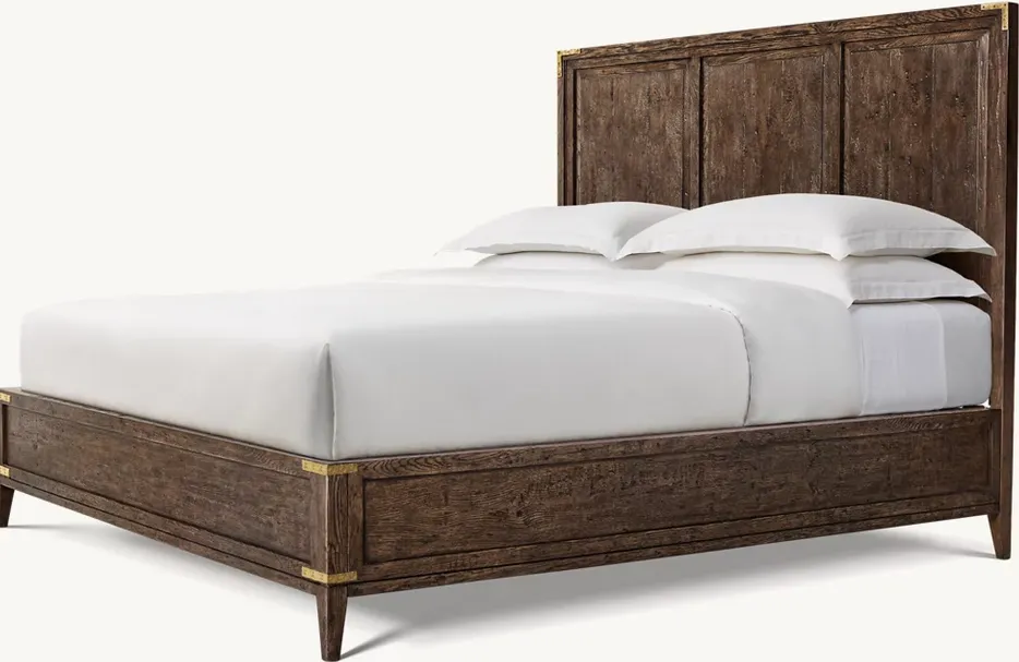 Lit Paimpol en tissu et chêne queen size, vue 4 sur 4