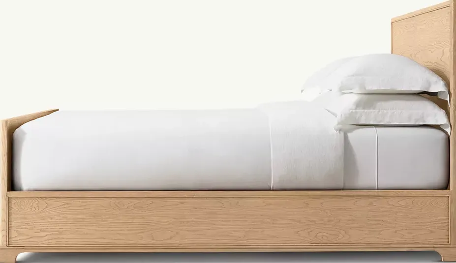Lit Quimper en bois massif king size, vue 3 sur 4