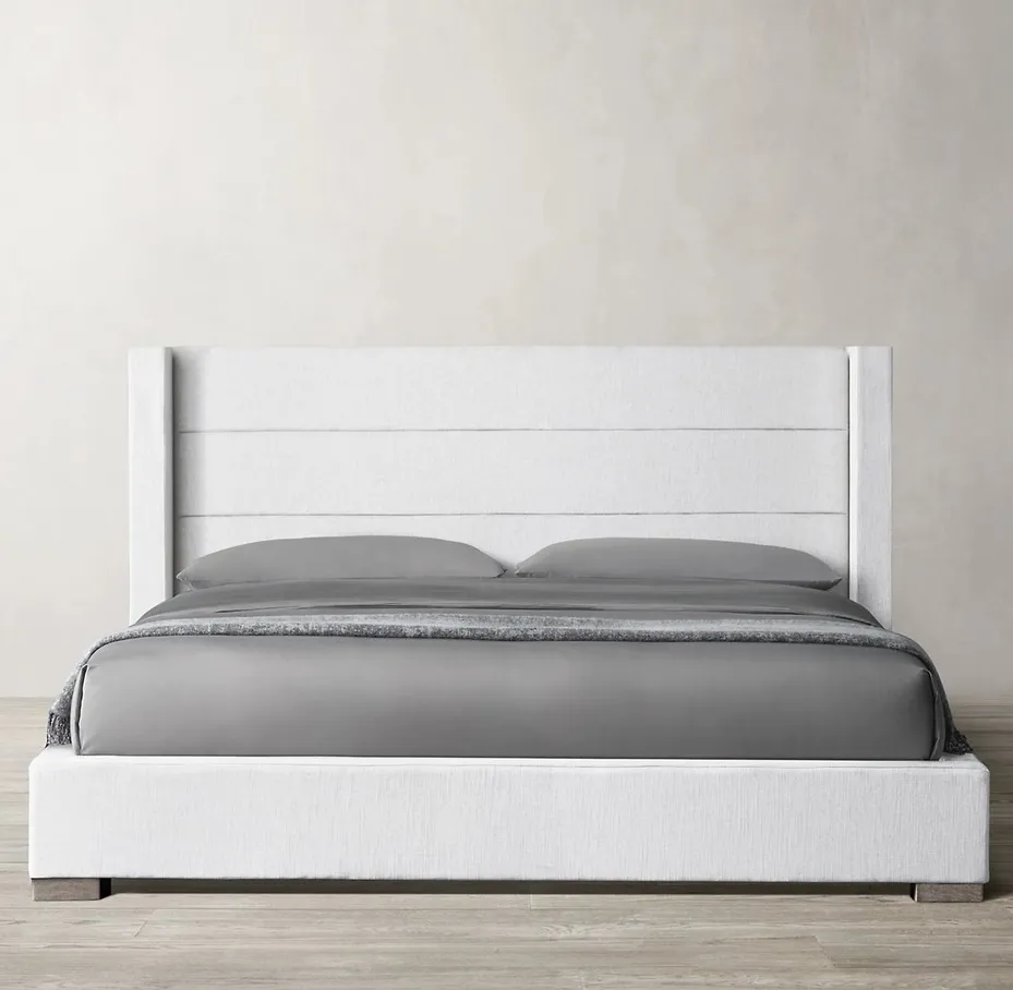 Lit Roscoff en tissu, collection lits ELWOOD HOME