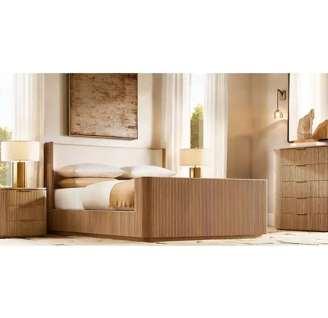 Lit Salernes en chêne king size — lits